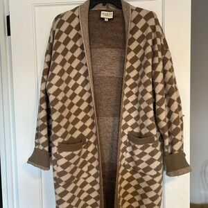 Promise Tan and Cream Knit Sweater